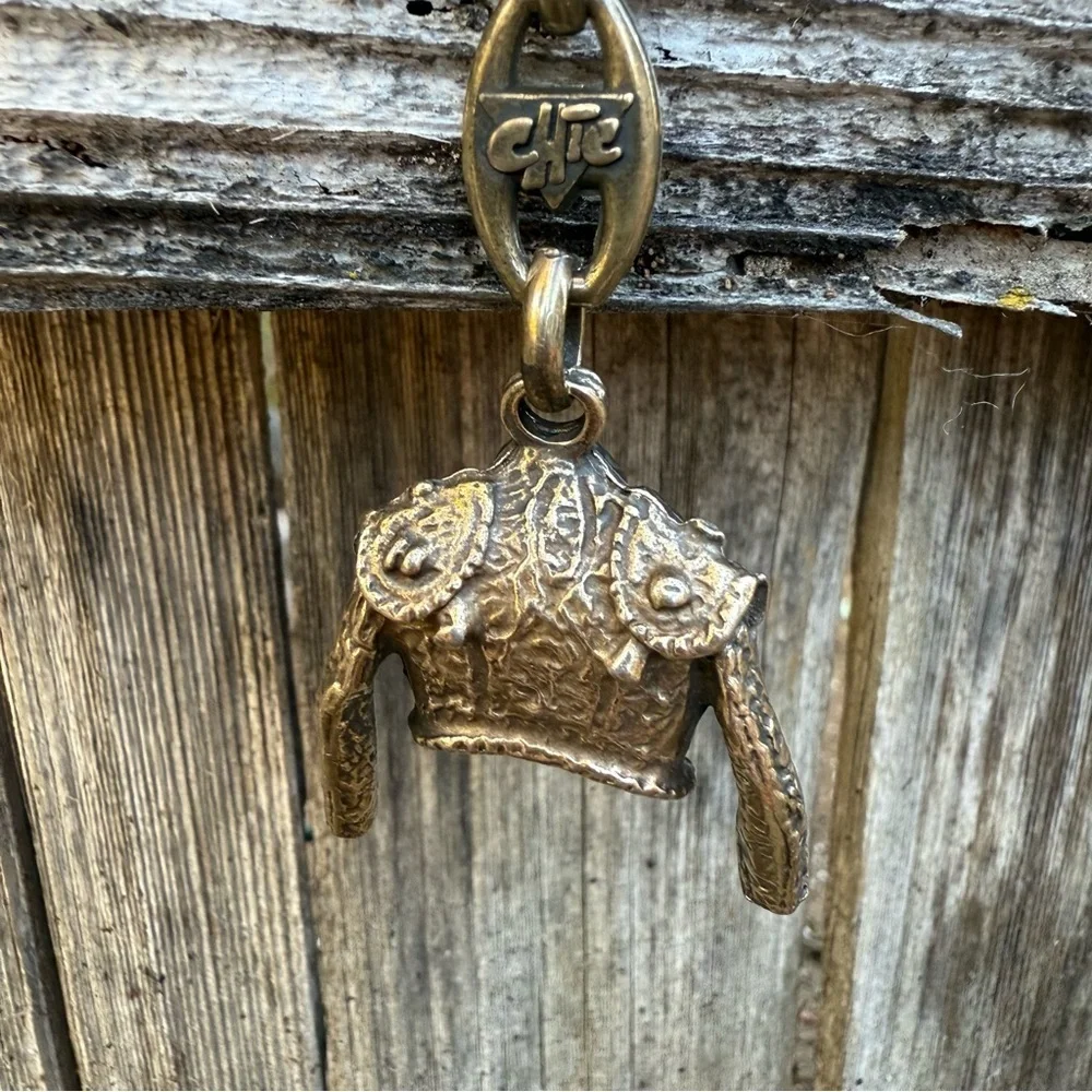 Vintage Chic Copper or Brass Bolero Bull Fighter Jacket Keychain 1.5”